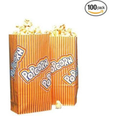 Popcorn Warmhaltetüte 75 g 1,3 litro 10,5 x 6 x 20,5 cm, 2 sluoksnių, balta/geltona/raudona (100)