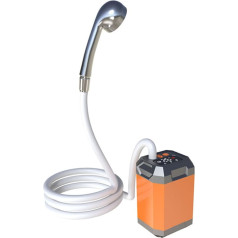 Yopyuenn Camping Shower, patobulintas kempingo dušas, 5400 mAh kempingo dušas su akumuliatoriumi ir temperatūros ekranu, UV sterilizacija, tinka kempingui, žygiams, paplūdimiui, naminių gyvūnėlių maudynėms