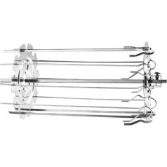 HAZARA BBQ plieno metalinis kepsninės keptuvė Rotisserie Spindle Needle Cage Oven Kebab Maker Grill Rotisserie Kit Grill Kitchen Accessories (Spalva : 20cm)