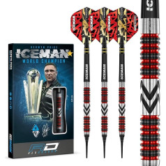 RED DRAGON Gerwyn Price Iceman Firebird Premium volframo smiginio rinkinys su skrituliukais ir koteliais