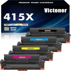 415X 415A Multipack with Chip Toner Cartridge suderinama su HP 415X 415A W2030X W2030A, skirta pakeisti Color Laserjet Pro MFP M479fdw M479fnw M479dw M479fnw M479fdn M454dw M454dw M454dn W2031X W2031X W2033 2X 2X 2X W203X,