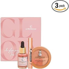 La Provençale - Le Glow d'Iris Mittenaere Set - Makiažas ir priežiūra - Universalus serumas Booster d'Eclat - Blizgesio pudra L'Instant Doré - Blakstienų tušas Volume Ardent