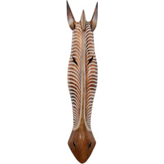 The World of Feathers Tiermaske, afrikanischer Safari-Dschungel, Wanddekoration, einzigartige Wandkunst-Skulptur, braunes Zebra, 81,3 x 17,8 x 10,2 cm