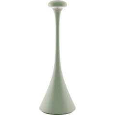 SIGOR Nudrop Dimmable LED akumuliatorinis stalinis šviestuvas patalpose ir lauke IP54 atsparus purslams 29,2 cm aukščio įkraunamas su lengva jungtimi 12 val. apšvietimo trukmė Šalavijų žalia