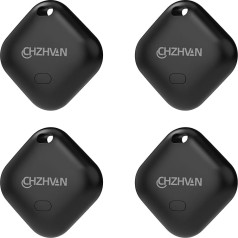CHZHVAN Key Finder Smart Air Tag, suderinama su Apple Where Is App (tik iOS), Bluetooth Key Tracker raktams, piniginei, krepšiams, lagaminams, IP67 atspari vandeniui, keičiama baterija