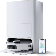 ECOVACS DEEBOT T20 OMNI 6000Pa dulkių siurblys-robotas, automobilio šluotos pakėlimo funkcija, karšto vandens šluostės plovimas ir šluostės džiovinimas, savaime nusausinančios besisukančios šluostės pagalvėlės