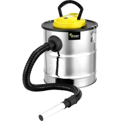 Židinių, granulių ir kepsninių pelenų siurblys - 1200 W galia - 20 l talpa - pagamintas iš nerūdijančio plieno - 1 m žarna ir filtro dangtelis - pūstuvo funkcija Dicogar