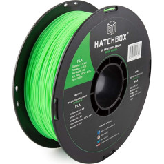 HATCHBOX 1,75 mm neoninės žalios spalvos 802C PLA 3D spausdintuvo gija - 1 kg ritinėlis - matmenų tikslumas +/- 0,03 mm