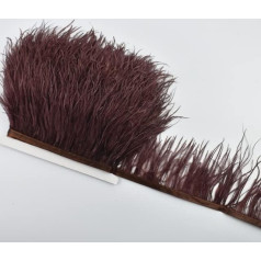 1 m 5 m 10 m 8-10 cm šviesiai mėlynos stručio plunksnos ribos juostos sijonas DIY drabužiai juodos baltos stručio plunksnos amatams plunksnos