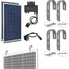 Balkono elektrinės modulis 600 W NEP saulės sistemos mikroinverteris WiFi, mikroinverteris: 2x 300_NEP600 su 0% PVM Pagal UStG 12 straipsnio 3 dalį