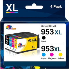 Clorisun 953 XL 953XL daugiapakopės spausdintuvo kasetės, suderinamos su HP 953XL daugiapakopėmis 953 XL kasetės, suderinamos su HP Officejet Pro 7740 7720 8210 8720 8710 7730 8218 8715 8718 8725 8728 8730