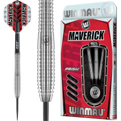 WINMAU Maverick 21-25 g profesionalus volframo strėlių rinkinys su skrituliukais ir koteliais