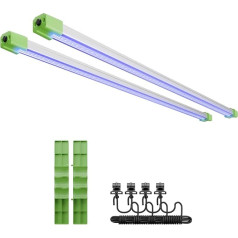 MARS HYDRO ADLITE UV55 UV LED auginimo lempa, LED augalų lempa su 365 nm ir 370 nm diodais 90 cm 2 x 27 W auginimo lempa, papildanti TS600x4/TS1000x2/TSW2000/TSL2000/TS3000/FC6500/FC-E6500/FC800 0 (2 pakuotės)