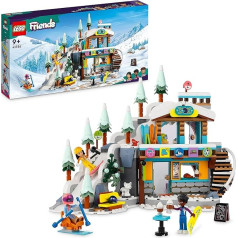 LEGO 41756 Friends Slidinėjimo trasos ir kavinės žiemos rinkinys su Liann Aron ir Zac mini lėlėmis ir lapės figūrėle, žaislas mergaitėms, berniukams ir vaikams, kūrybiškas