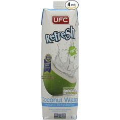 UFC Pure Coconut Water 100% grynas kokosų vanduo Tailandas 1 litro pakuotė (4 vnt.)