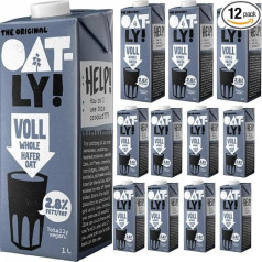 Oatly Oat Drink Full 2,8% riebumo avižų gėrimas 1000 ml x 12 vnt.