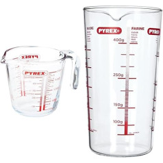 Pyrex P586 Matavimo ąsotis, 1 pinta ir gertuvė, matavimo taurė ir maišymo indas, aukšta forma, 0,5 l