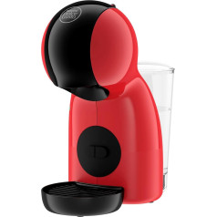 NESCAFÉ Dolce Gusto Piccolo XS by KRUPS, kavos kapsulinis kavos aparatas, 15 barų, itin kompaktiškas, aukšto slėgio espreso aparatas, daugiau kaip 30 kavos ruošimo būdų, automatinis išsijungimas, raudonos/juodos spalvos, KP1A35