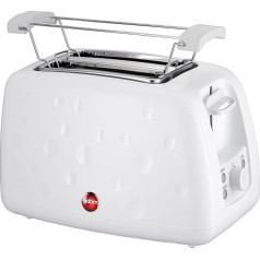 eldom TO245B Dotty skrudintuvas, 7 kepimo lygiai, atšildymo funkcija, su integruotu bandelių priedu, trupinių stalčiuku, 900 W, baltos spalvos