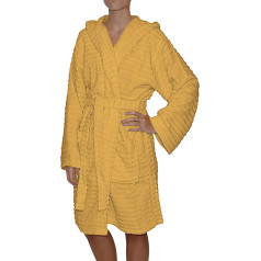 MB HOME BASIC Sally Lines chalatas S/M, garstyčių spalvos, garstyčių spalvos
