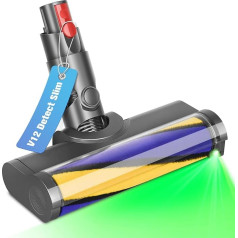 RUKHOOL LED šepečio grindų antgalis Dyson V12 Detect Slim pakaitinės dalys Pakaitinis šepetys Dulkių siurblių priedai Priedas Minkštas velenėlis Dyson V12 elektrinio šepečio grindų šepetys Velenėlis