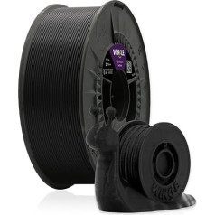 WINKLE PLA HD gija Jet Black | 3D spausdintuvų gija | PLA gija 2,85 mm 1 kg | PLA juoda | Suderinama su visais 3D spausdintuvais | Matmenų tikslumas | Ritė 1 kg