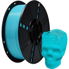 PLA Plus (PLA+) 3D gija, 1,75 mm PLA Plus gija, matmenų tikslumas +/- 0,02 mm, 1 kg ritė, šviesiai mėlyna