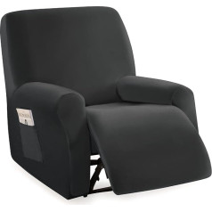 Įtempimo Relaxsofa Bezüge Samt Liegestuhlbezug 1/2/3 Sitzer Relaxsofa Schonbezüge mit Seitentasasche, Möbelschutz für Wohnzimmer