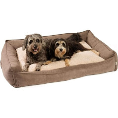 Jamaxx-Pets Jamaxx PDB2002 Premium Ortopedinė atminties visko putų pagalvėlė, skalbiama, atspari vandeniui / Šunų krepšys Minkštas aksomas Sofos audinys Šunų pagalvėlė Šunų krepšys PDB2002 (L) 120 x 90 cm Ruda