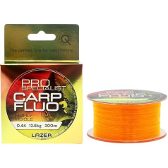 LAZER LINE CARP FLUO Monofilamentinė žūklės virvė 300m DIA 0,44mm Test 13,6kg - Fluorescencinė oranžinė virvė - Method Feeder karpių žūklė - žvejyba dugnine - Monofilamentinė žūklės virvė - karpių nailoninis siūlas Leader