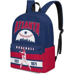 QUVAEKW Beisbolo kuprinė berniukams vyrams beisbolo komanda Fan dovanų Bookbag 17 colių lengvas nešiojamas dieninė kuprinė per petį krepšys