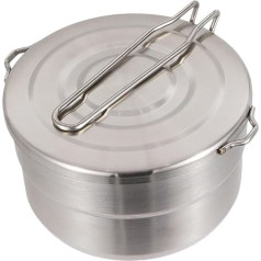 BCOATH Bento Pot Nerūdijančio plieno lauko maisto gaminimo įrankis Picnic Cookware Cookware Lauko indai Lauko indai sulankstomas puodas Camping Cookware Camping Pot kuprinė Cookware Silver