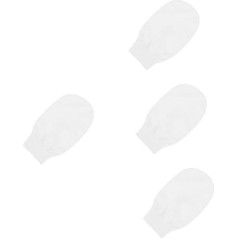 Warmhm 4 Stück Beauty-gesichtstuch Körperpeeling Fingerlos Bürsten Ofen Schrubben Wiederverwendbare Reinigung Uv-nagel Haut Handhabung Geschirrspülen Handschuhe Liner Sanft Weiß Die Seide