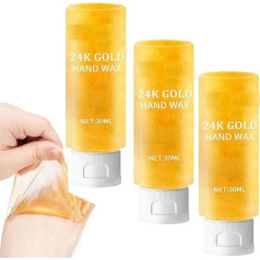 Honig-Handmaske,24K Gold Handmaske,Feuchtigkeitsspendende Reparatur-Handmaske,Peeling-Handmaske, Reparatur für Rauhe Haut für Männer & Frauen (3PC)
