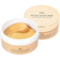 KOCOSTAR Princess Eye Patch Gold - 30 porų korėjietiškų akių pleistrų nuo tamsių ratilų, raukšlių, smulkių linijų su 24K auksu, niacinamidu, levandų aliejumi - švelnūs akių pleistrai nuo senėjimo, skirti visoms odos grupėms