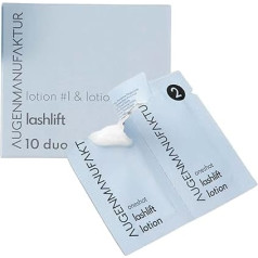 Augenmanufaktur Eyelash Lifting Lotion Double Chamber Sachets Lotion #1 & Lotion #2 10 vnt. po 1 ml - blakstienas padaro plastiškas ir jas sutvirtina