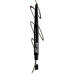 NYX Professional Makeup Augenbrauenstift mit Wachs-Formel, präziser Spitze und Verblender-Bürste, Fill & Fluff Eyebrow Pomade Pencil, Ash Brown (Braun)