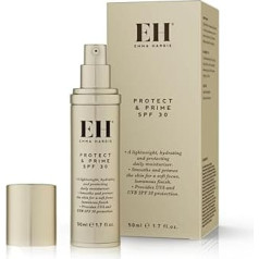 Emma Hardie Protect & Prime 50 ml, drėkinamasis apsauginis kremas nuo saulės SPF 30 su hialurono rūgštimi, apsaugo odą nuo žalingo UVA ir UVB spinduliavimo, veganiškas ir be žiauraus poveikio