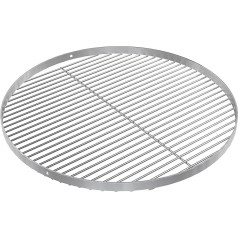 GriHero Nerūdijančio plieno kepimo grotelės, apvalios, 80 cm skersmens, skirtos pasukamam griliui, grilio grotelės su 3 pakabinimo angomis, skirtos medžio anglių griliui, BBQ dujiniam griliui, ugnies plokštės priedai, stovyklavimo grilio grotelės