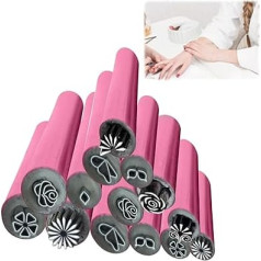 Nagelkunst-Stempel-Stift-Set, Nagelkunst-Stift, Nagel-Stempelplatte, Nagelkunst-Stempel-Set, Nagel-Graffiti-Nagelkunst-Punktierwerkzeuge, Nagelkunst-Punktierwerkzeuge für Frauen (15 Stück)