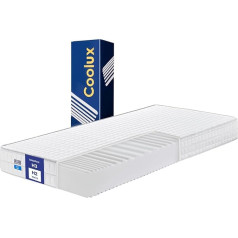 Coolux Sleep Čiužinys 140 x 200 cm, kietumas H2 ir H3, aukštis 16 cm, 7 zonų šaltųjų putų čiužinys su nuimamu čiužinio užvalkalu, tinkamas alergiškiems žmonėms