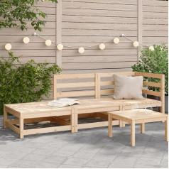 Homgoday Sodo sofa su atramomis kojoms 2 sėdimos vietos Medžio masyvo pušies sofos Lauko lova Sofa sofa Sodo sofa Svetainės sofa Terasa Lauko baldai