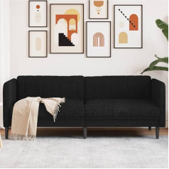 Willood Sofa 3 sėdimų vietų juodas audinys