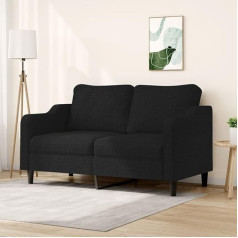 ‎Ciadaz CIADAZ 359363 2 vietų sofa juoda 140 cm, audinys, poilsio sofa, sofos ir kušetės, relaksacinė sofa, sofa svetainei, sofa su miego funkcija