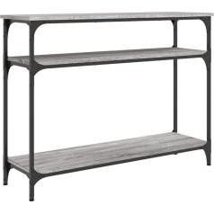 Coavain 100 x 29 x 75 cm, stilingas prieškambario stalas, metalinis rėmas, šoninis stalas, reguliuojamos kojos, įėjimo stalas, kambario dekoravimas, interjeras, lengvai valomas, pilka Sonoma
