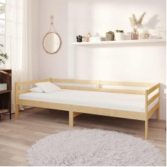 Homgoday Dienos lova su čiužiniu Sofa lova Sofa lova Sofa lova Sofa kušetė Svečių lova Paauglių kambario lova Medinė lova svetainei 90 x 200 cm Pušies masyvo lova