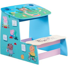 Peppa Pig Medinis žaidimų stalas, kreidinė lenta ir laikymo skyrius. Pagaminta iš FSC sertifikuotos medienos.