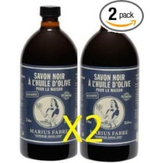 Marius Fabre Savon de Marseille Olive Oil Black Soap 1L - 2 butelių pakuotė - 2 x 1L