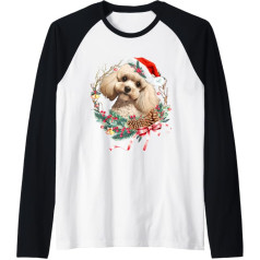 Pudel Hund Weihnachtskranz The Soul Keeper Raglan