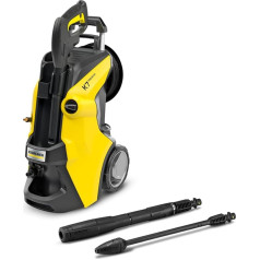 Kärcher K 7 Premium Power Control aukšto slėgio plovimo įrenginys. Slėgis: 180 bar. Srautas: 600 l/h. Paviršiaus našumas: 60 m²/h. Galia: 3000 W žarnos ritė su pistoletu, purvo valytuvu, srovės vamzdžiu.